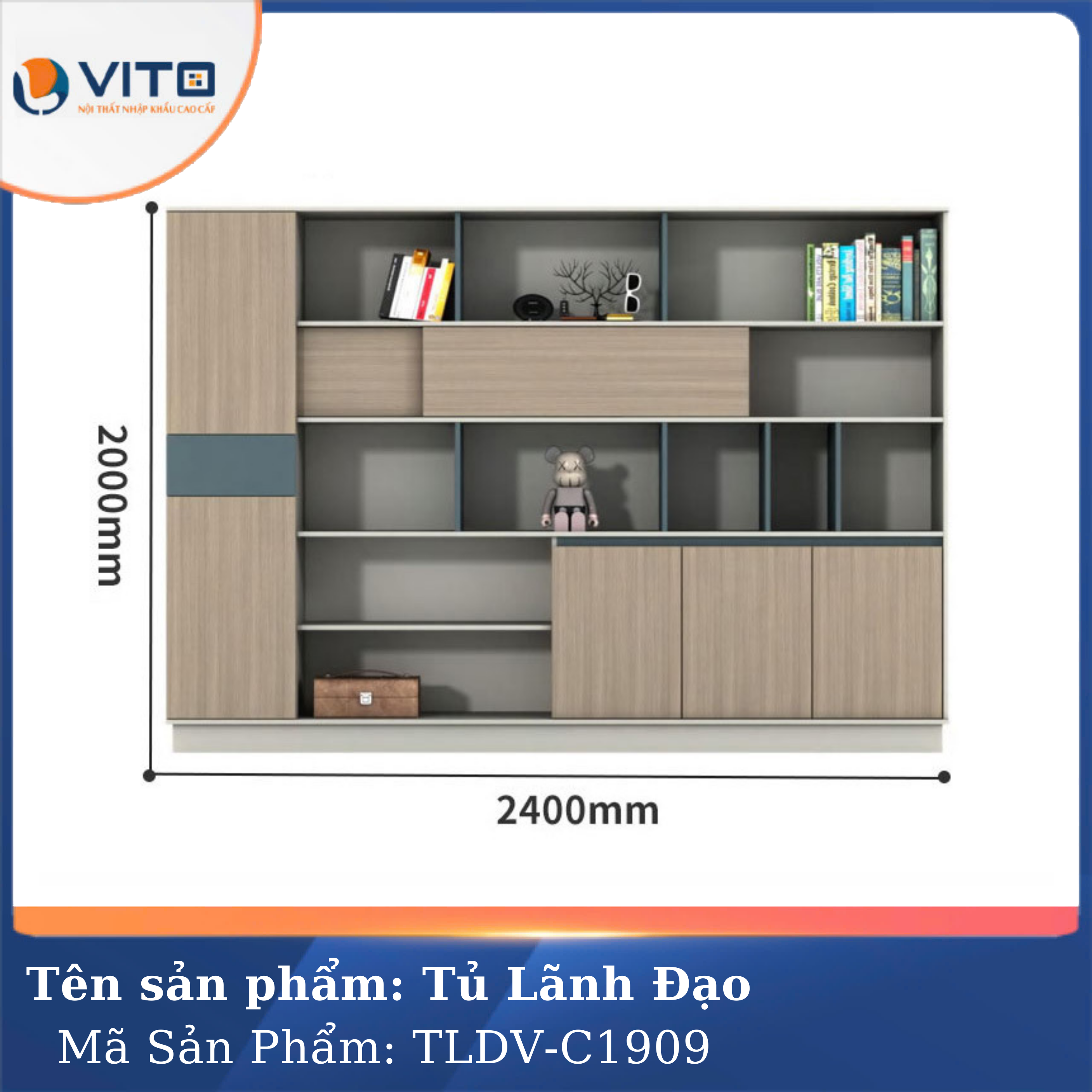 Tủ tài liệu lãnh đạo Vito TLDV-C1909