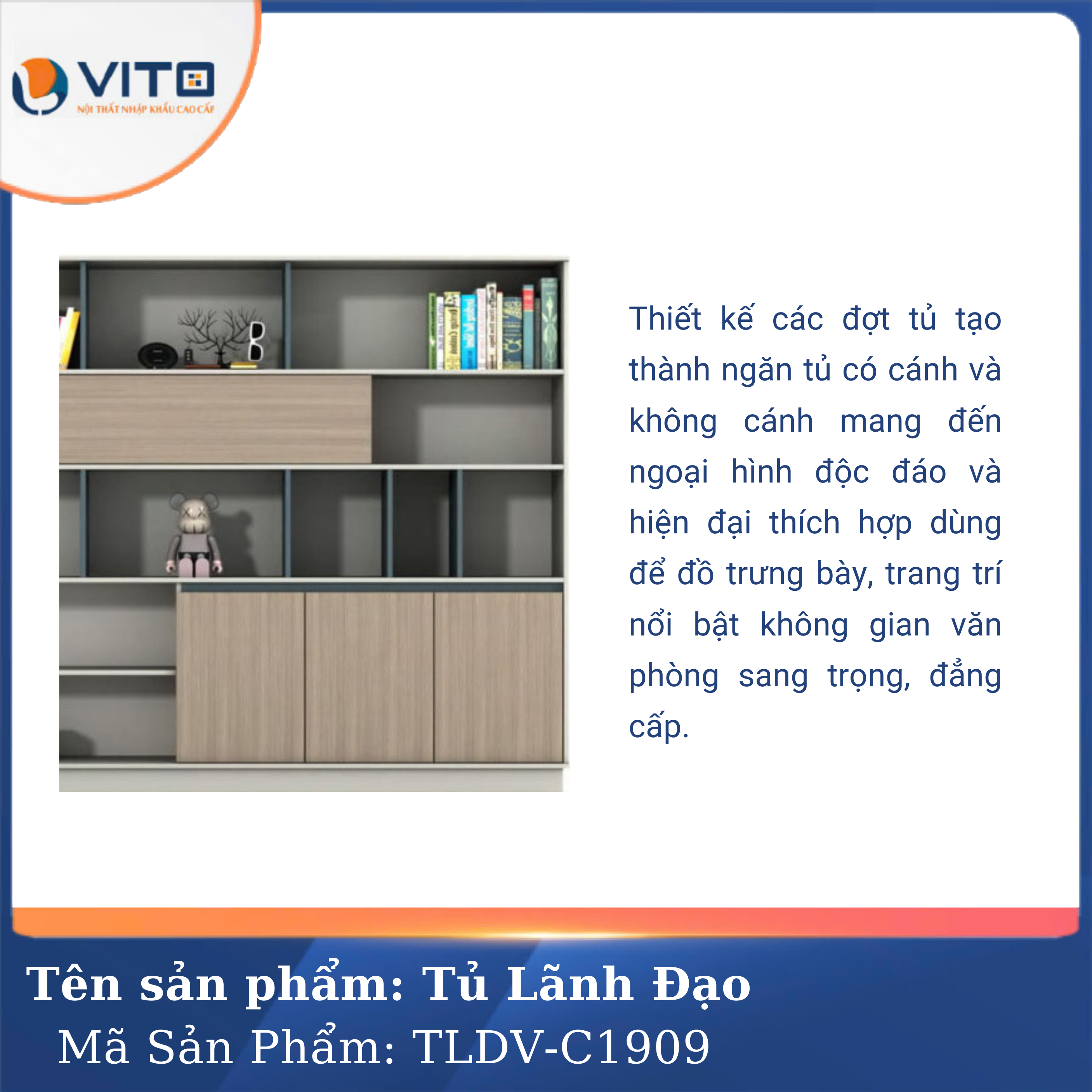 Tủ tài liệu lãnh đạo Vito TLDV-C1909