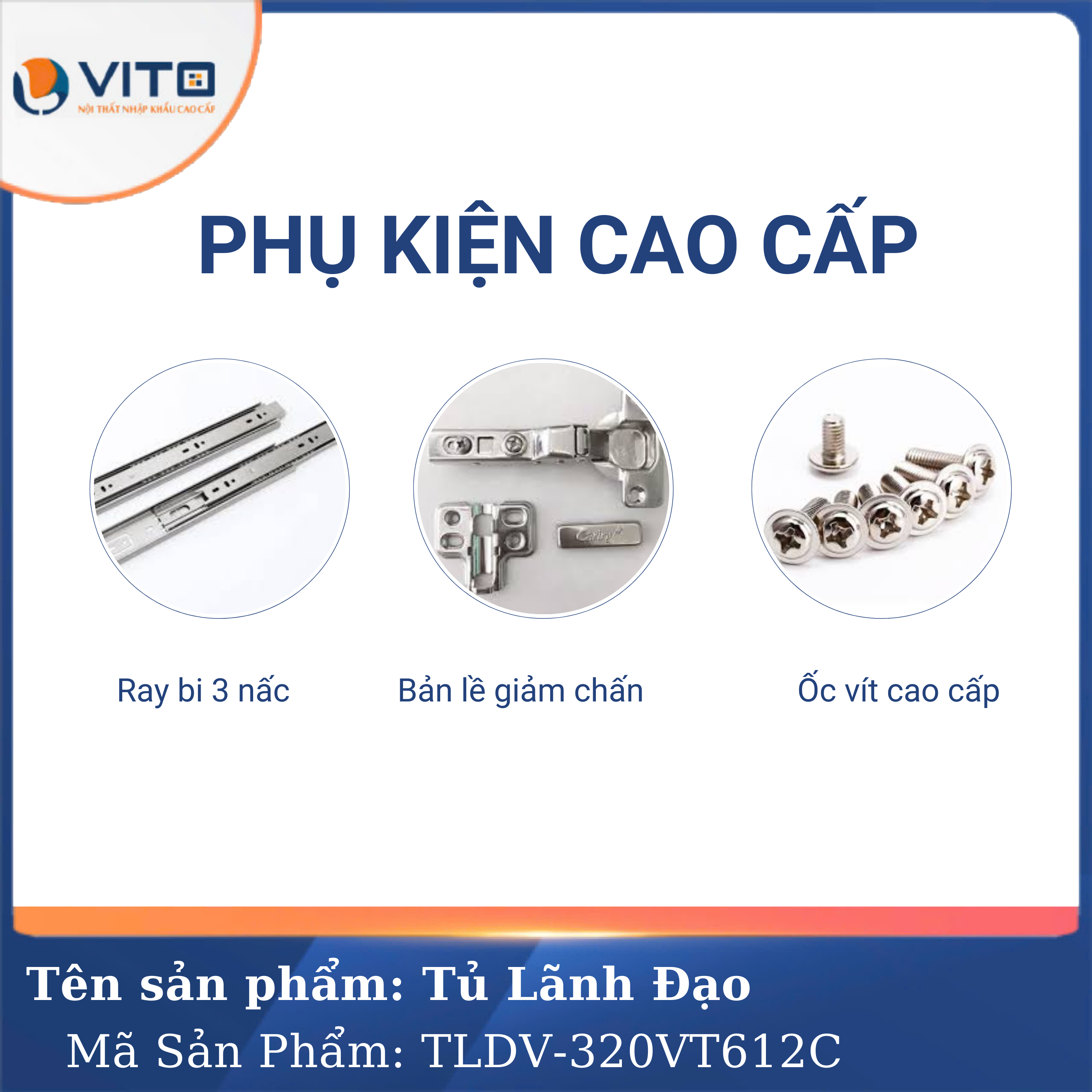 Tủ tài liệu lãnh đạo Vito TLDV-320VT612C