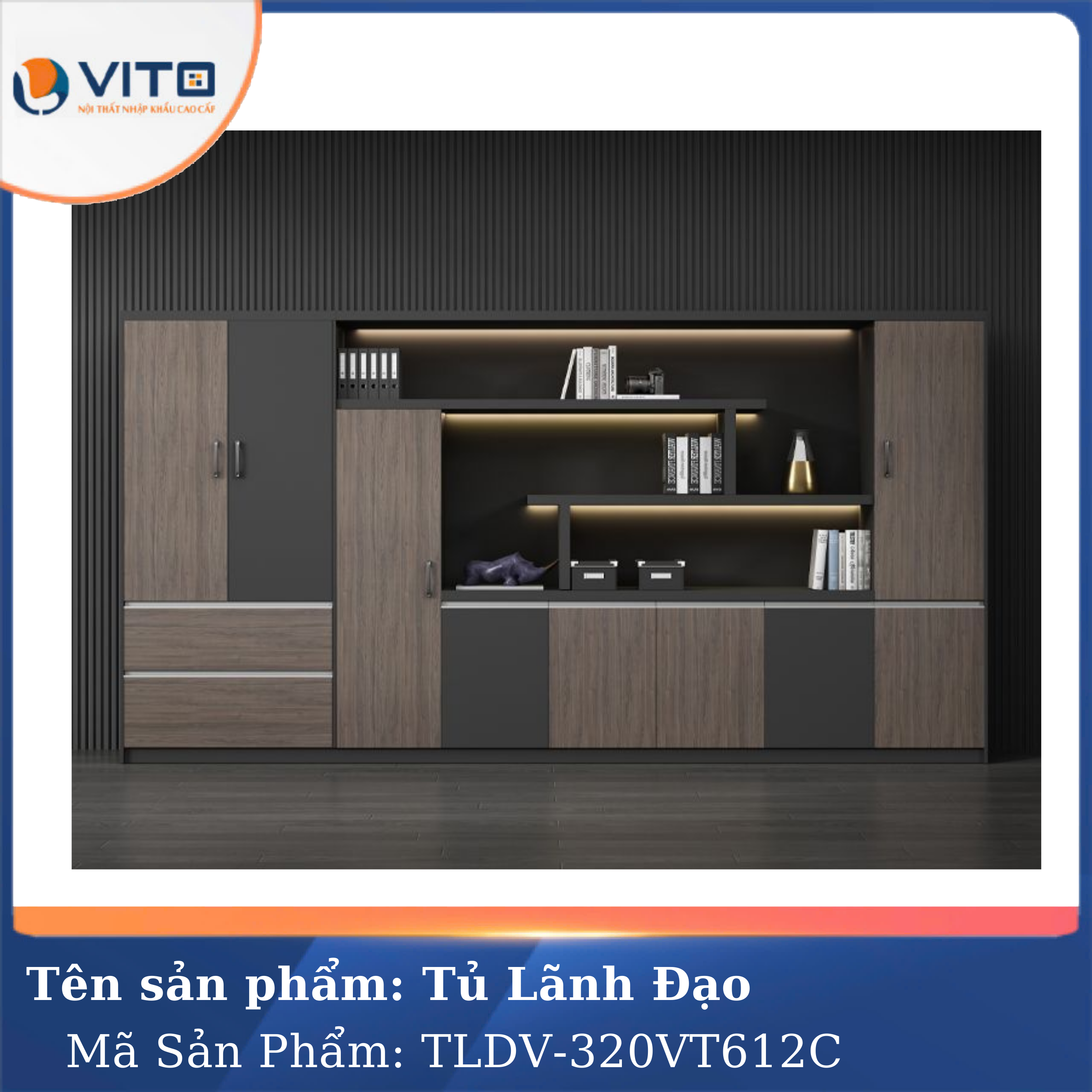 Tủ tài liệu lãnh đạo Vito TLDV-320VT612C