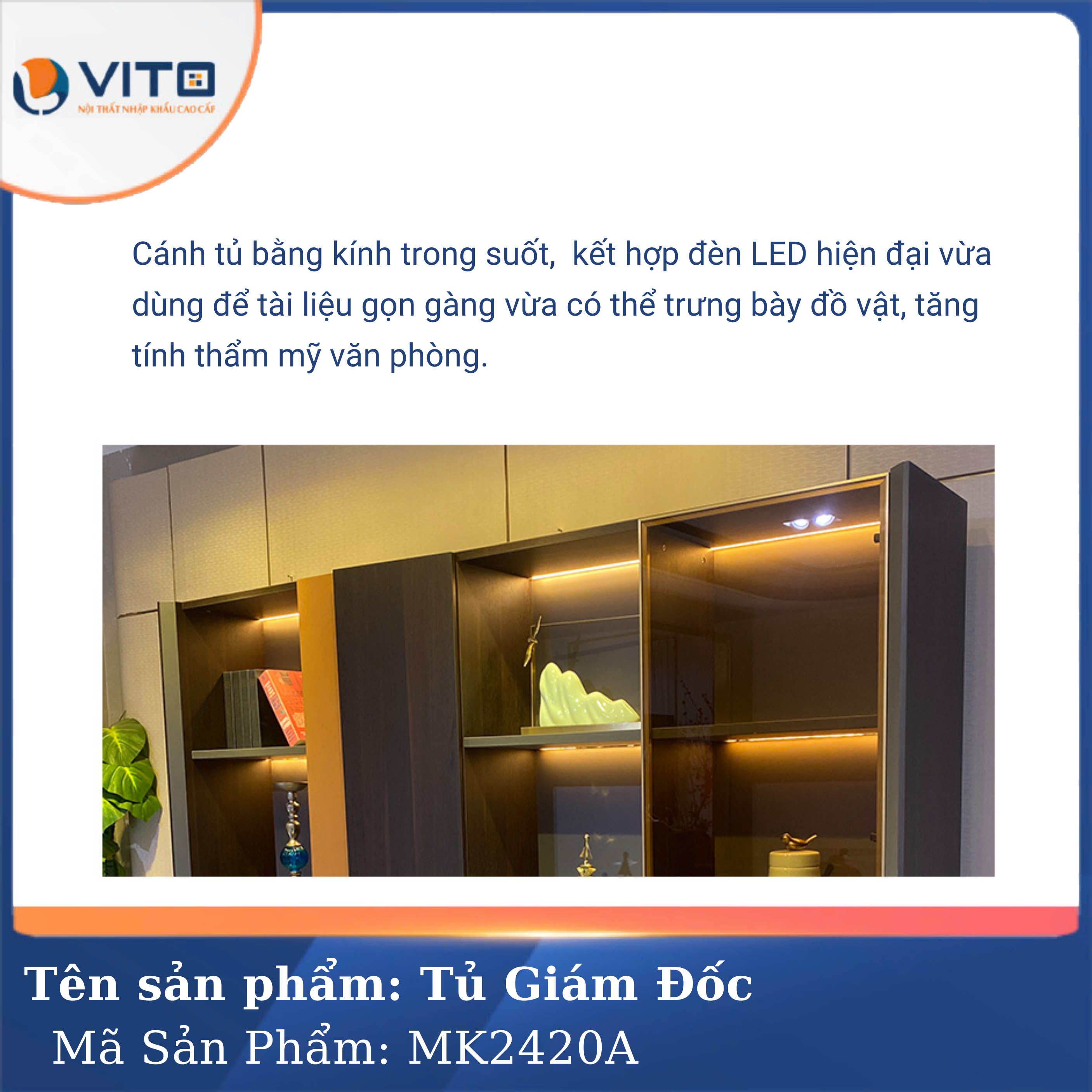 Tủ tài liệu giám đốc Vito MK2420A