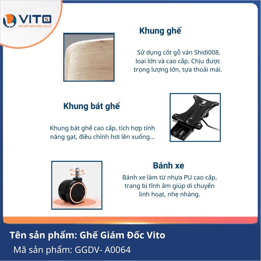 Ghế giám đốc Vito GGDV- A0064 