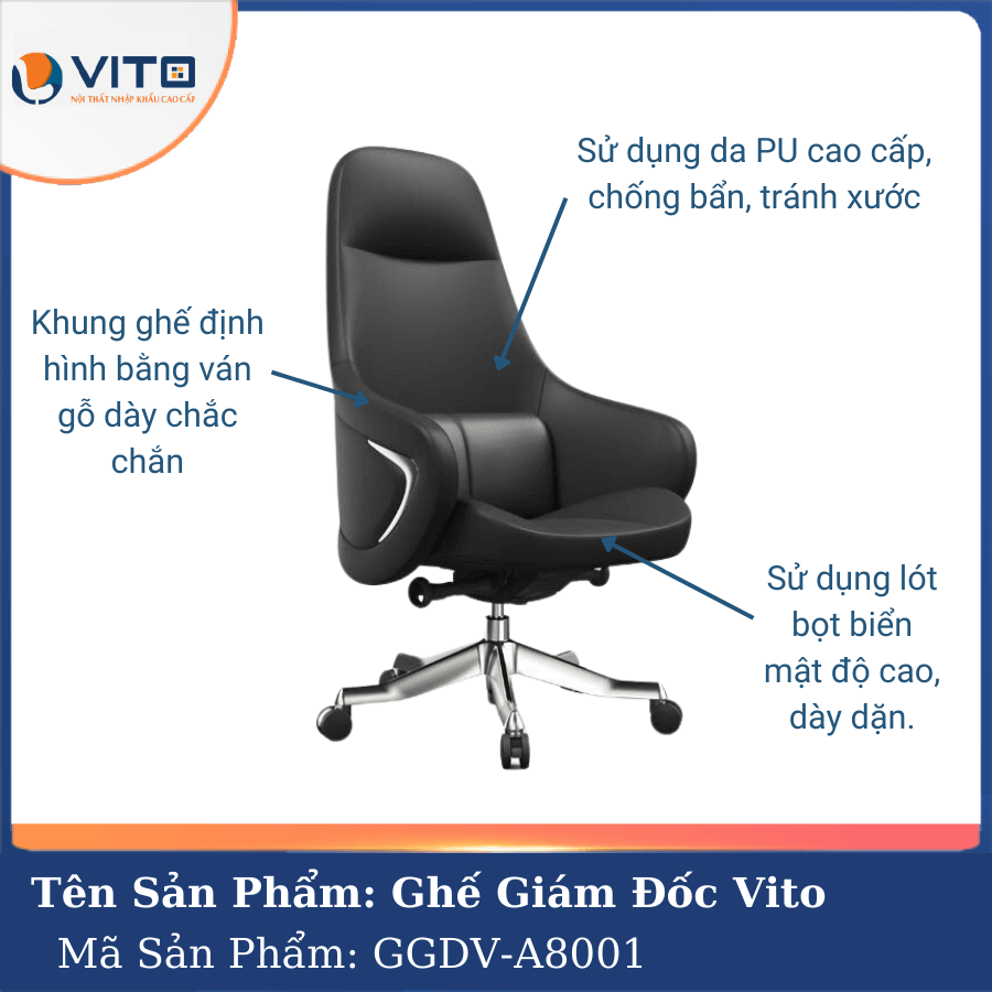 Ghế giám Đốc Vito GGDV-A8001