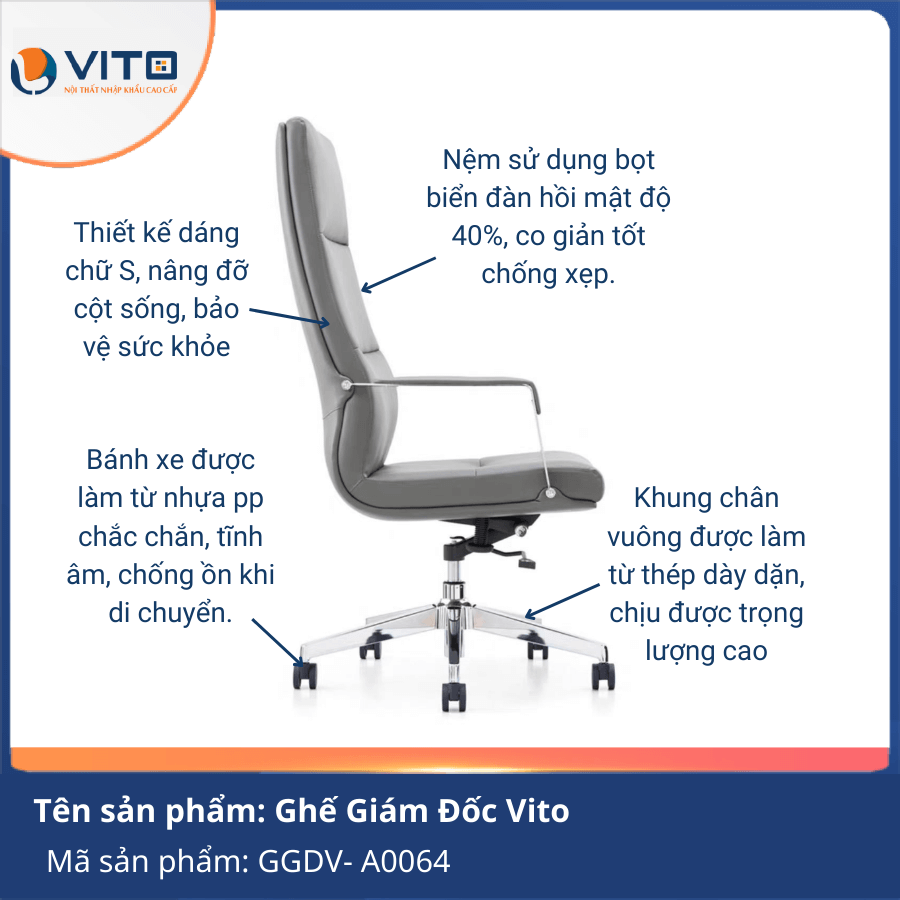 Ghế giám đốc Vito GGDV- A0064 