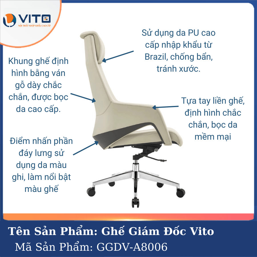 Ghế giám đốc Vito GGDV-A8006 