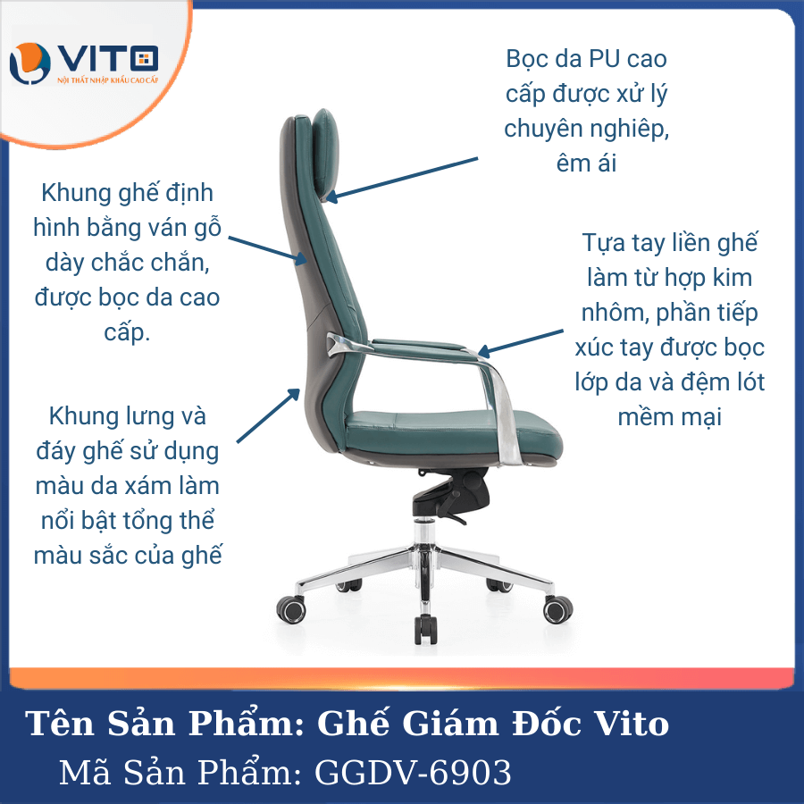 Ghế giám đốc Vito GGDV-A6903 