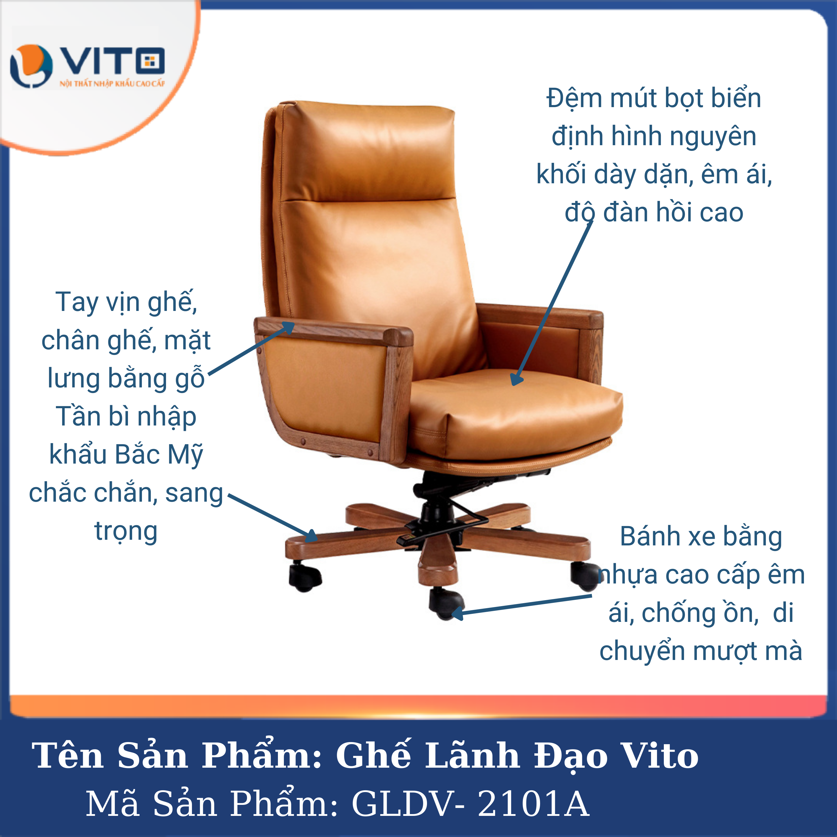 Ghế Lãnh Đạo Vito GLDV-2101A