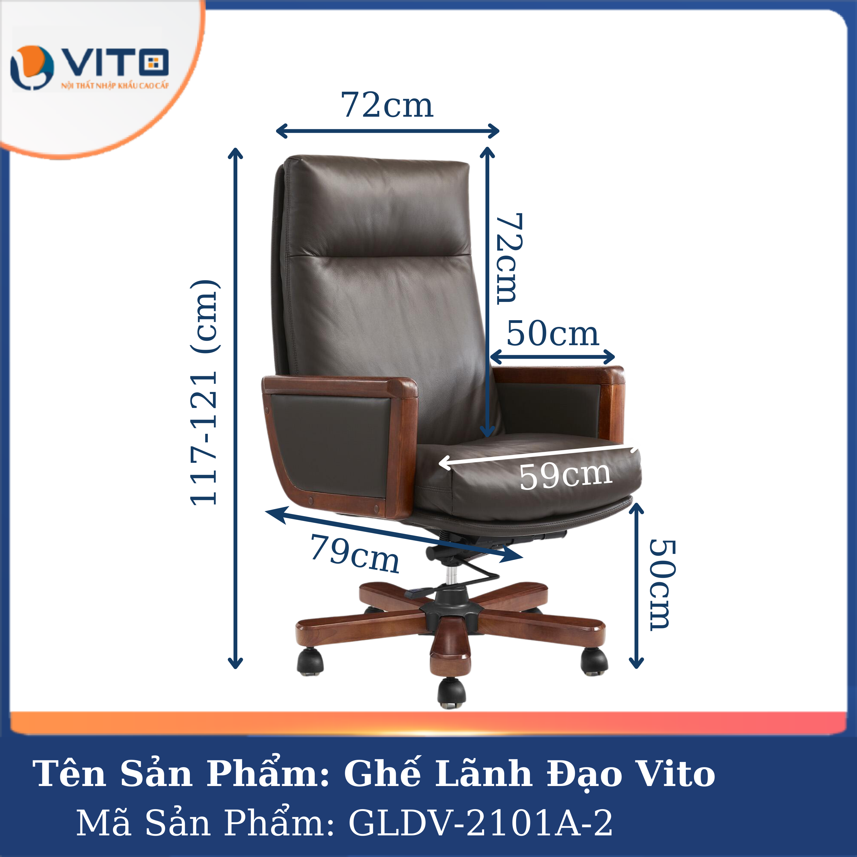 Ghế Lãnh Đạo Vito GLDV-2101A-2