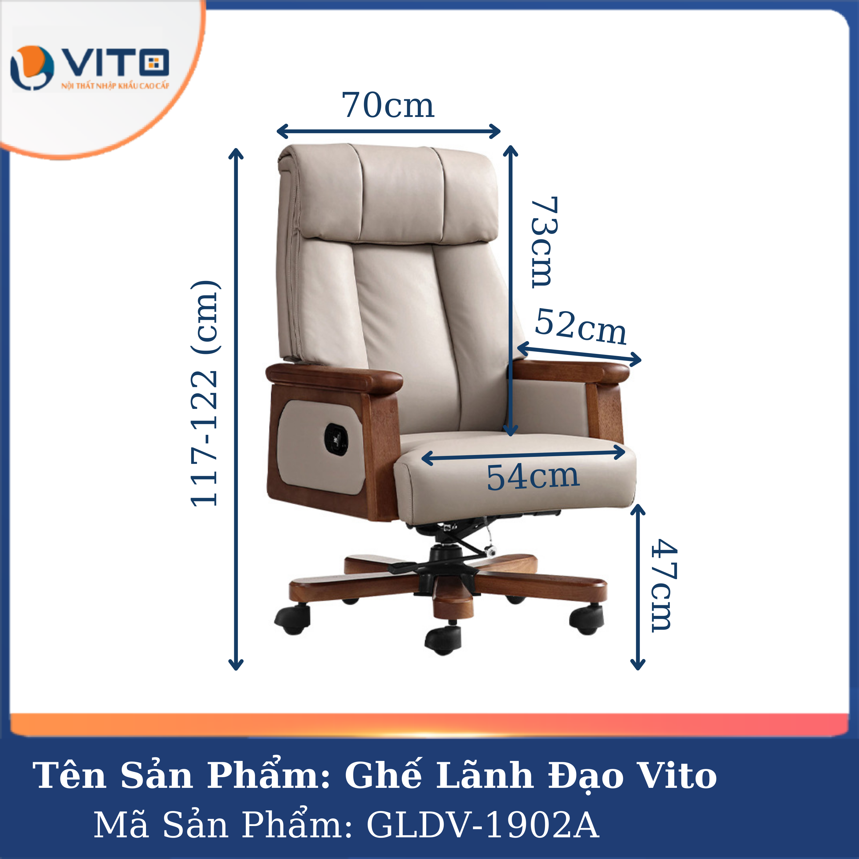 Ghế Lãnh Đạo Da Vito GLDV-1902A