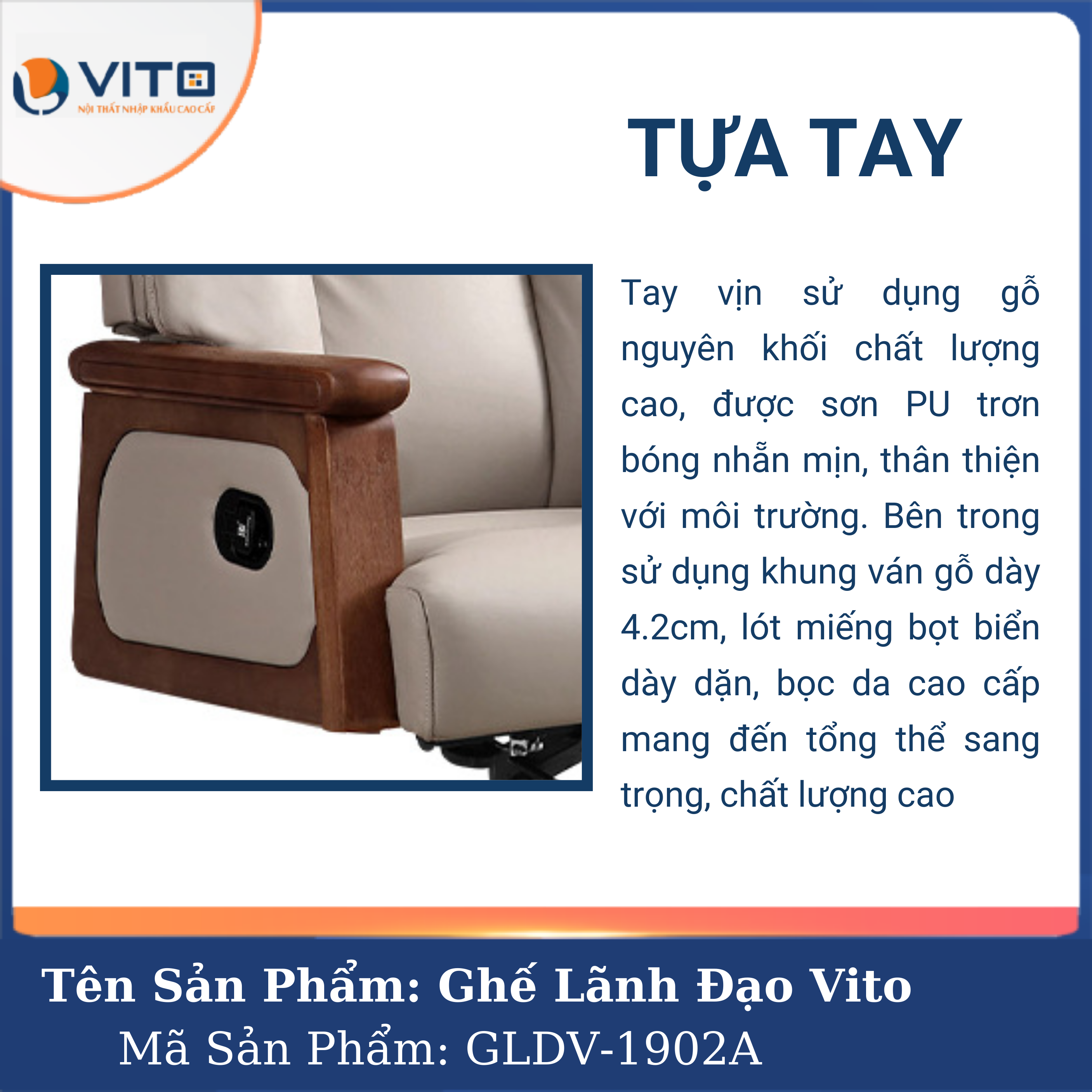 Ghế Lãnh Đạo Da Vito GLDV-1902A